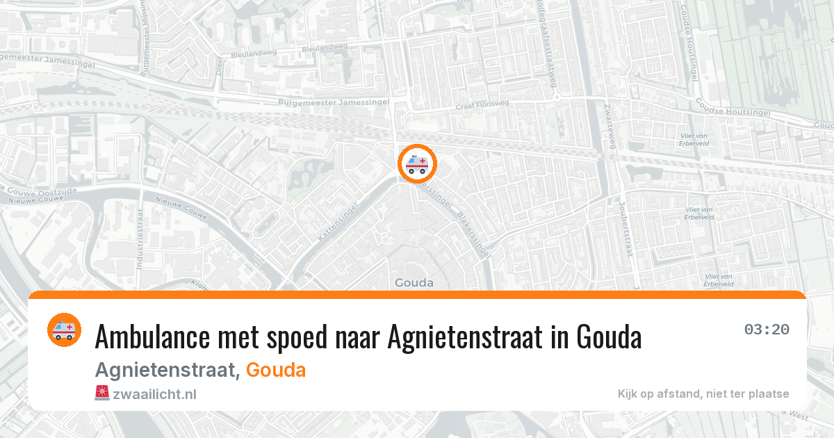 Ambulance met spoed naar Agnietenstraat in Gouda — 29 jul 2026