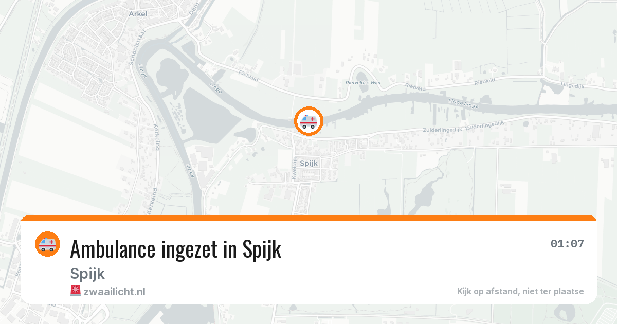 Ambulance ingezet in Spijk — 11 apr 2026