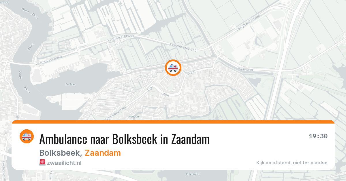 Ambulance naar Bolksbeek in Zaandam — 1 apr 2026