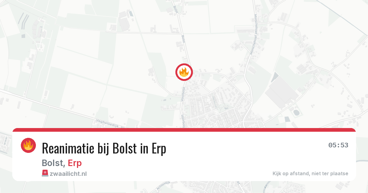 Reanimatie bij Bolst in Erp — 21 jun 2026