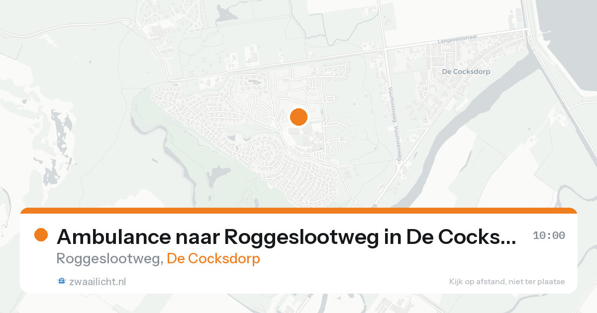 Ambulance naar Roggeslootweg in De Cocksdorp — 20 aug 2026