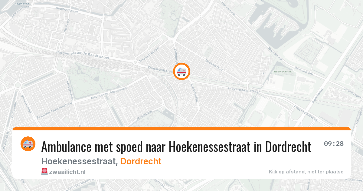 Ambulance met spoed naar Hoekenessestraat in Dordrecht — 3 apr 2026