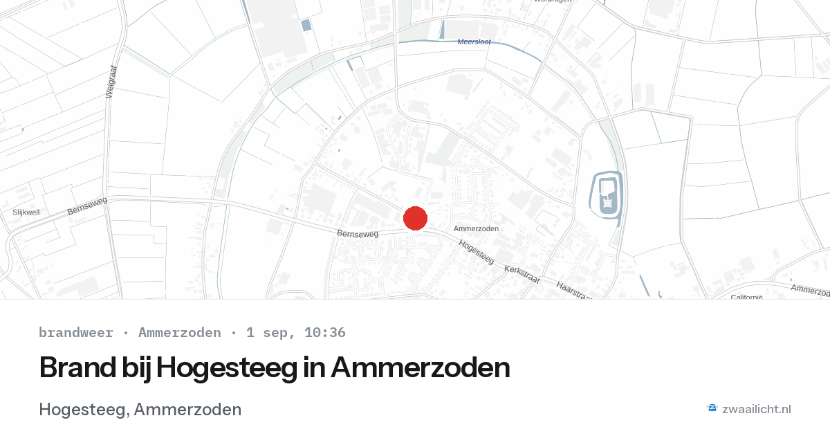 Brand bij Hogesteeg in Ammerzoden — 1 sep 2026