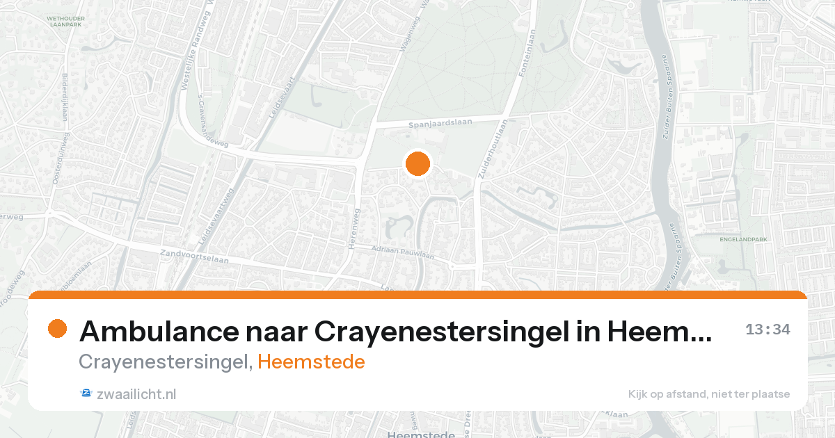 Ambulance naar Crayenestersingel in Heemstede — 8 jun 2026