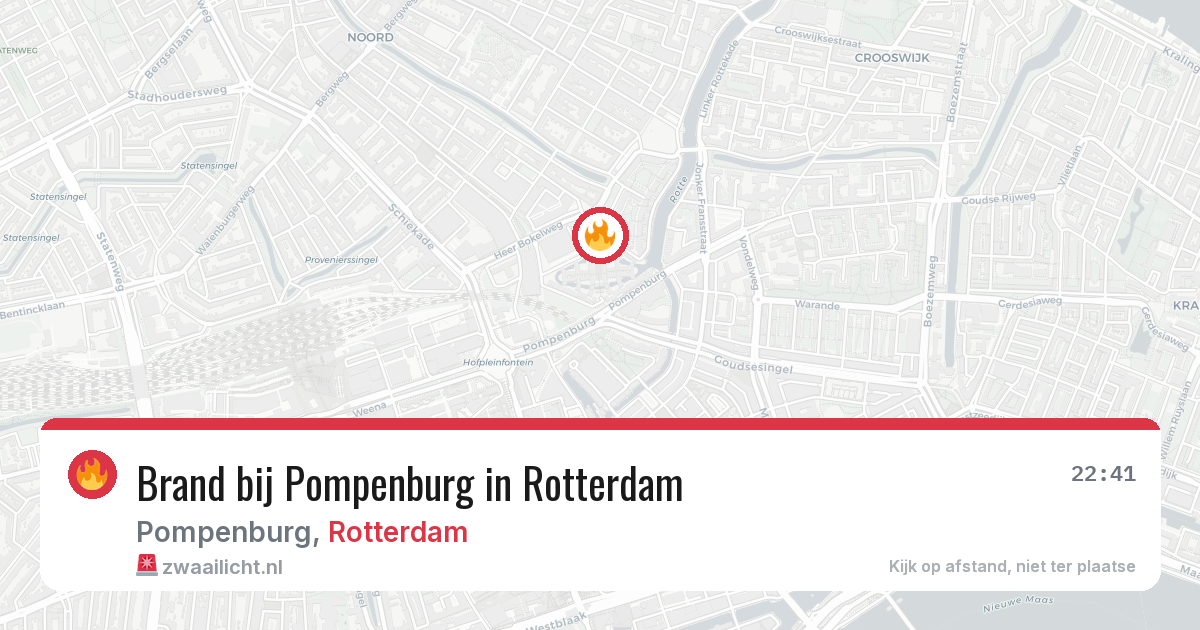 Brand bij Pompenburg in Rotterdam — 20 jun 2026