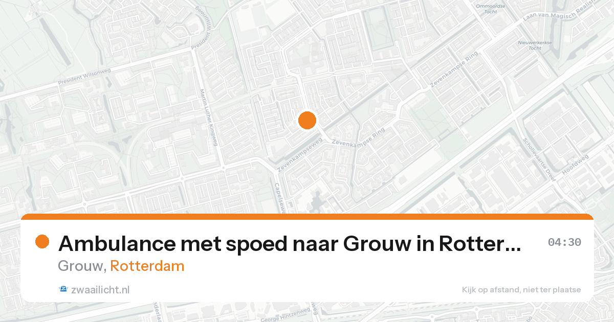 Ambulance met spoed naar Grouw in Rotterdam — 18 aug 2026