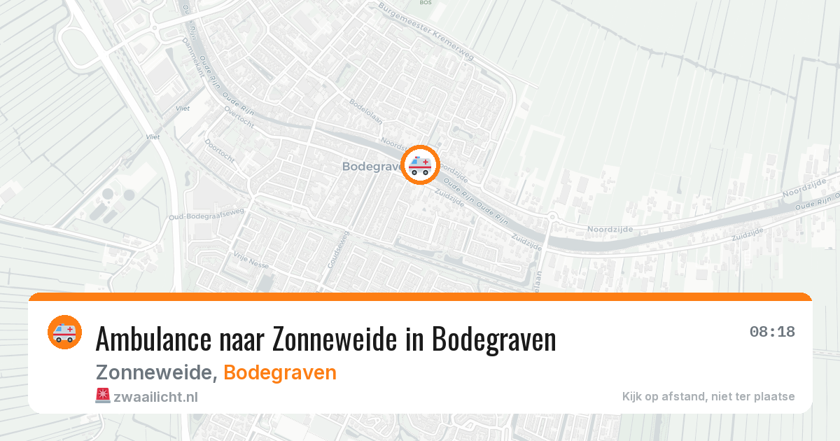 Ambulance naar Zonneweide in Bodegraven — 1 aug 2026