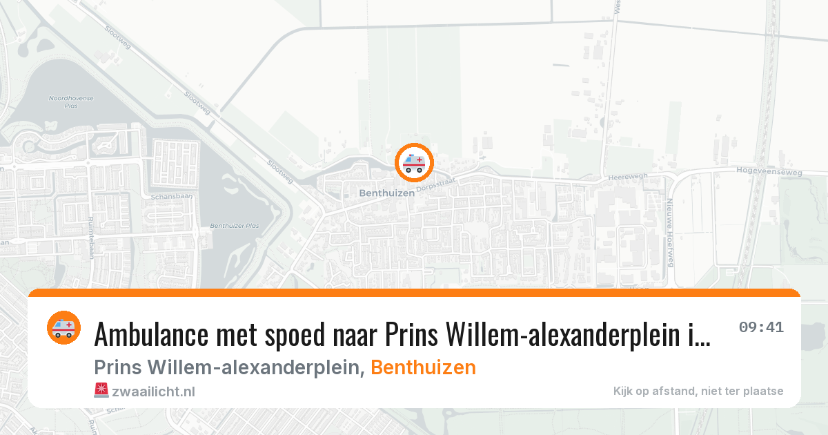 Ambulance met spoed naar Prins Willem-alexanderplein in Benthuizen — 28 jul 2026