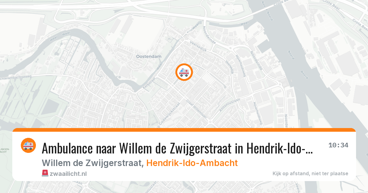 Ambulance naar Willem de Zwijgerstraat in Hendrik-Ido-Ambacht — 21 jun 2026