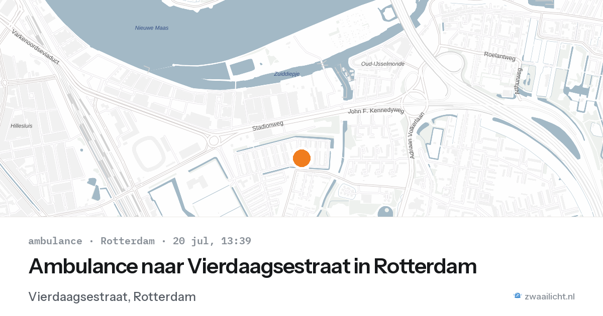 Ambulance naar Vierdaagsestraat in Rotterdam — 20 jul 2026