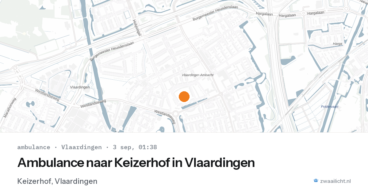 Ambulance naar Keizerhof in Vlaardingen — 2 sep 2026
