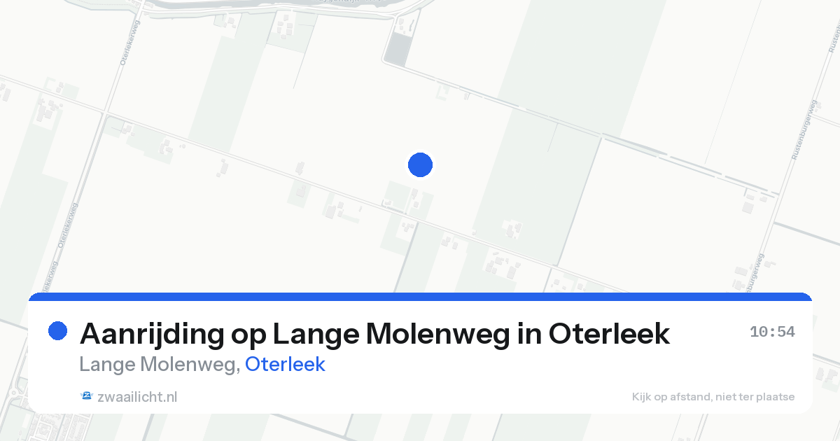 Aanrijding op Lange Molenweg in Oterleek — 21 aug 2026