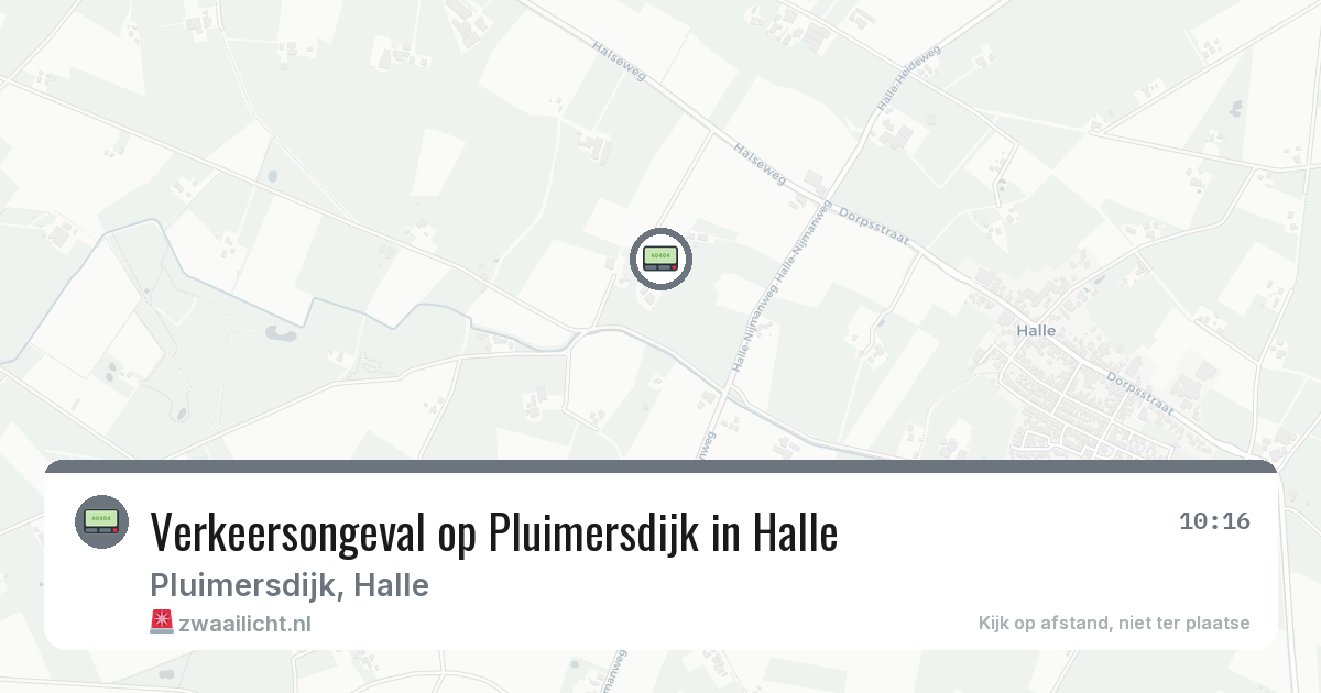 Verkeersongeval op Pluimersdijk in Halle — 2 jun 2026
