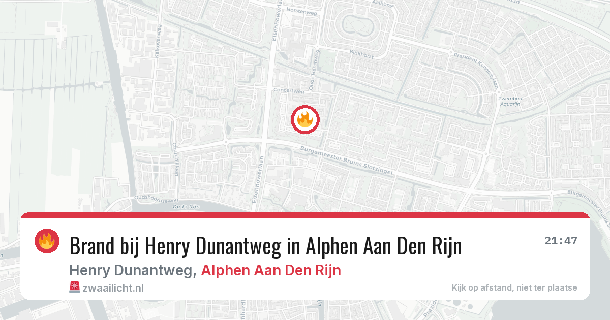 Brand bij Henry Dunantweg in Alphen Aan Den Rijn — 13 mei 2026