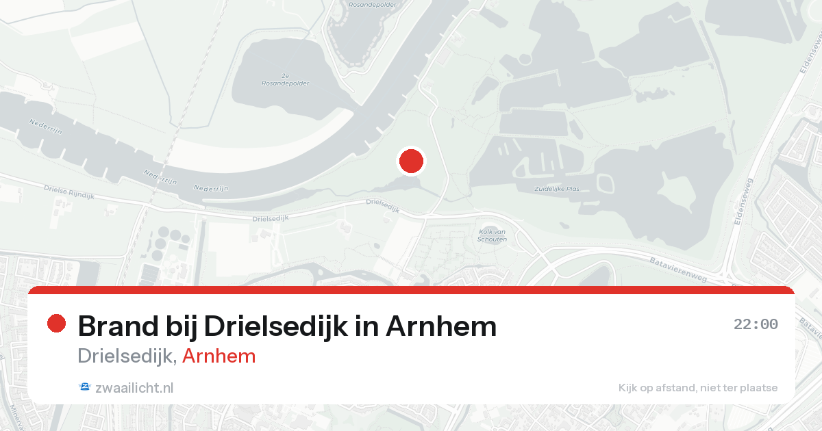 Brand bij Drielsedijk in Arnhem — 18 aug 2026