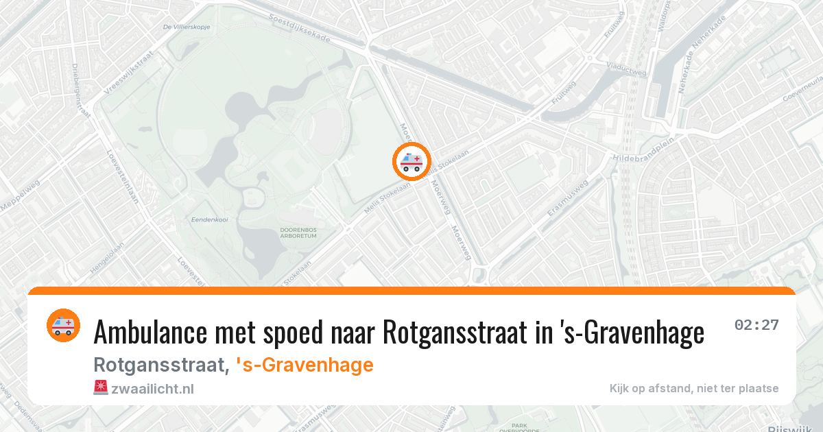 Ambulance met spoed naar Rotgansstraat in 's-Gravenhage — 24 jun 2026