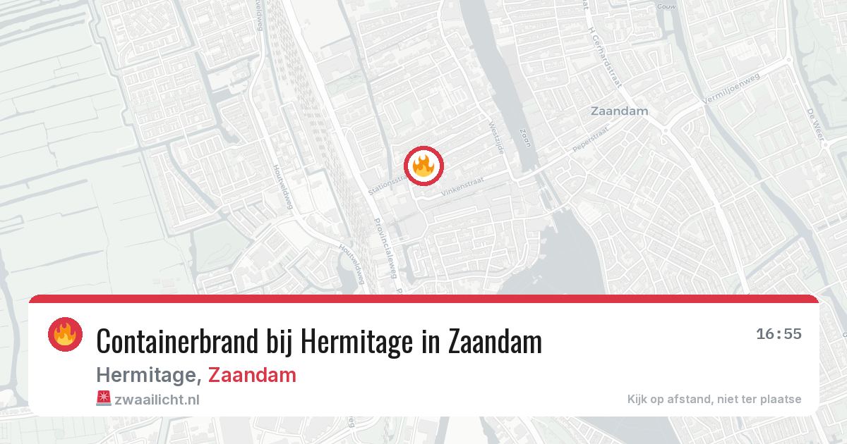 Containerbrand bij Hermitage in Zaandam — 5 aug 2026