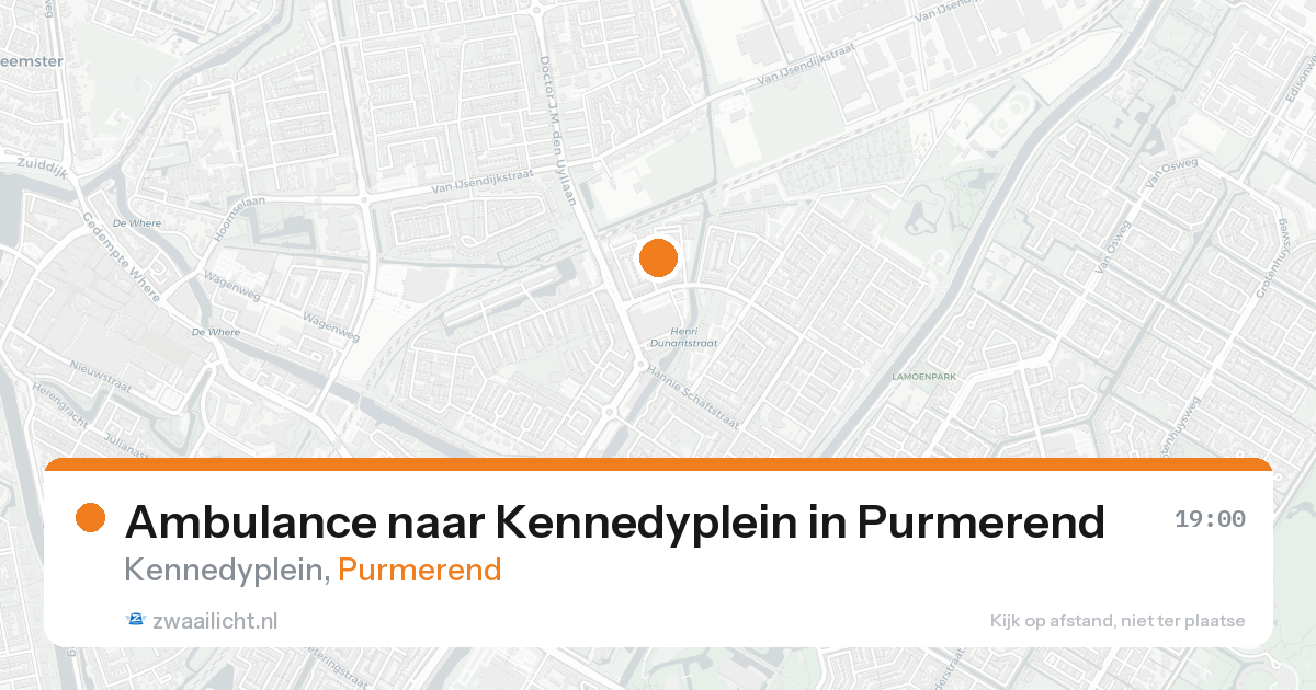 Ambulance naar Kennedyplein in Purmerend — 8 jun 2026