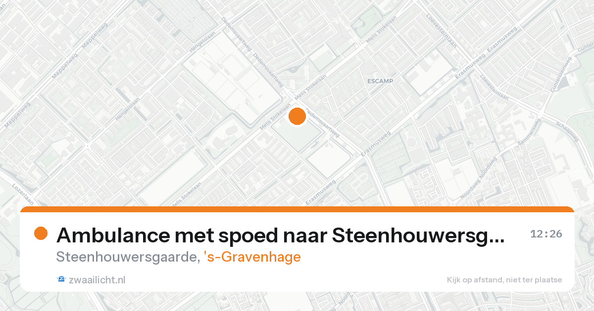 Ambulance met spoed naar Steenhouwersgaarde in 's-Gravenhage — 17 aug 2026