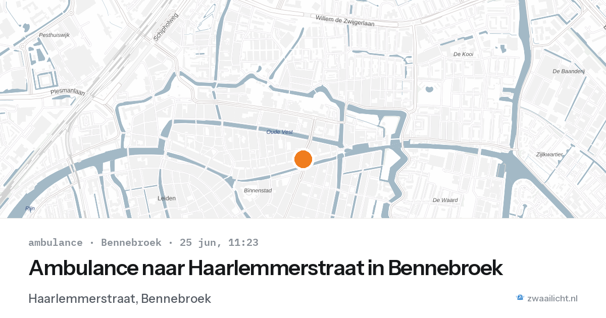Ambulance naar Haarlemmerstraat in Bennebroek — 25 jun 2026