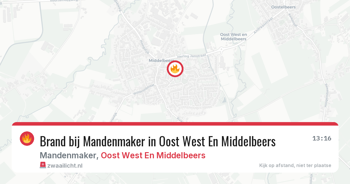 Brand bij Mandenmaker in Oost West En Middelbeers — 10 jun 2026
