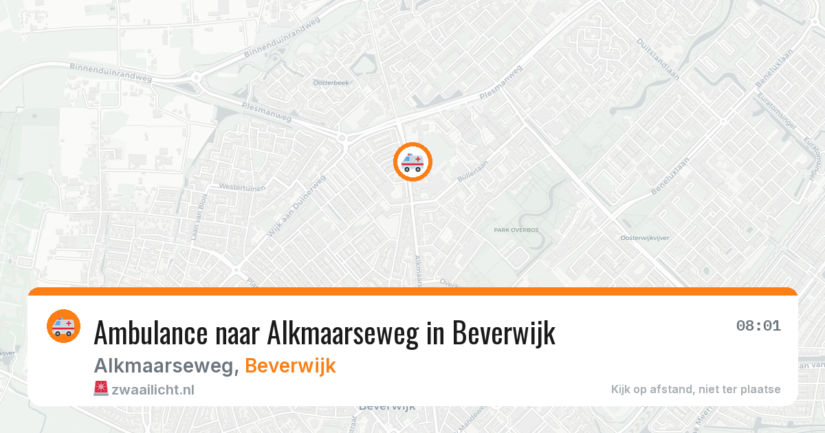 Ambulance naar Alkmaarseweg in Beverwijk — 13 aug 2026