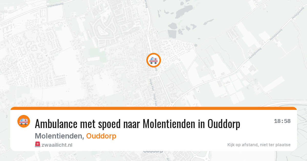 Ambulance met spoed naar Molentienden in Ouddorp — 8 aug 2026