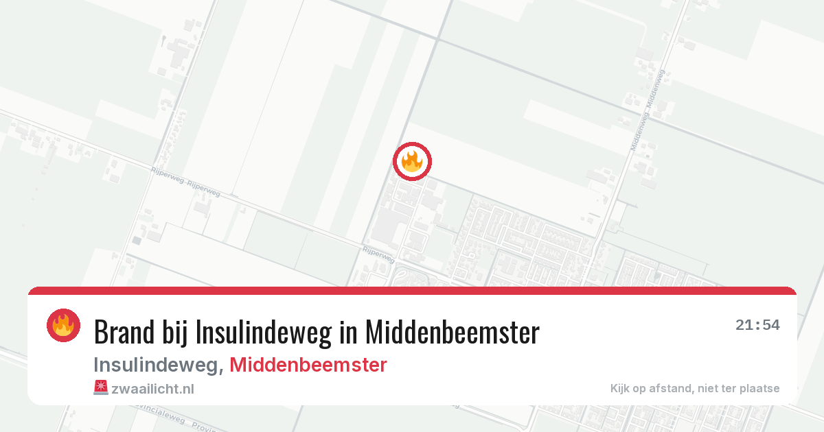 Brand bij Insulindeweg in Middenbeemster — 14 aug 2026