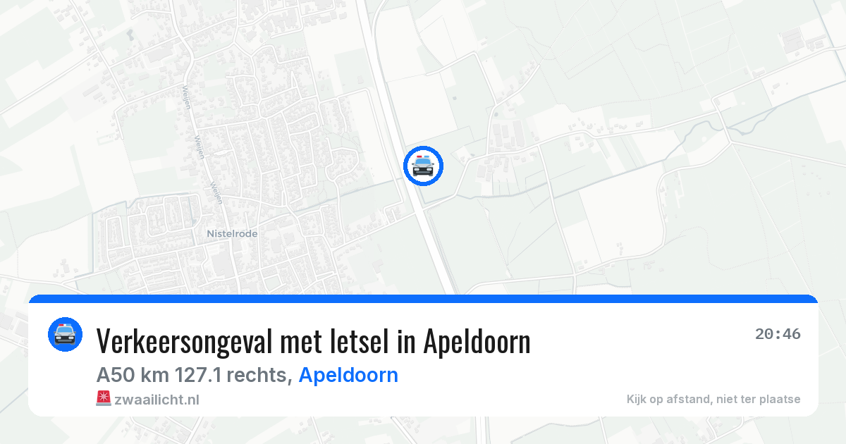 Verkeersongeval met letsel in Apeldoorn — 12 aug 2026