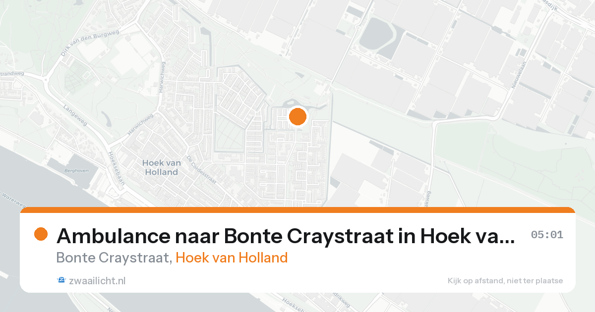 Ambulance naar Bonte Craystraat in Hoek van Holland — 18 aug 2026