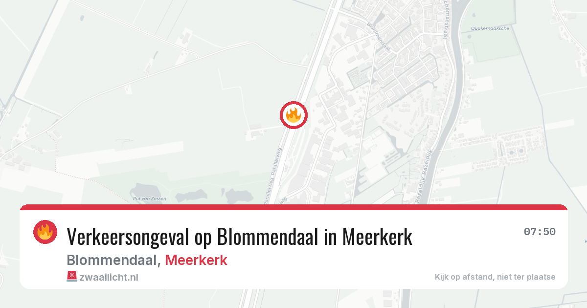 Verkeersongeval op Blommendaal in Meerkerk — 27 jun 2026