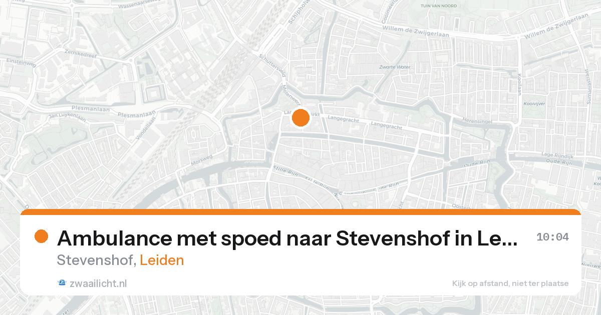 Ambulance met spoed naar Stevenshof in Leiden — 21 aug 2026