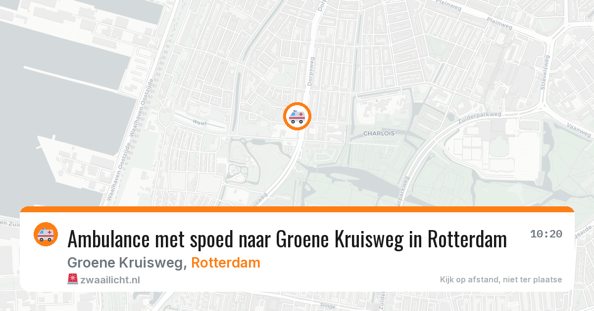 Ambulance met spoed naar Groene Kruisweg in Rotterdam — 5 apr 2026