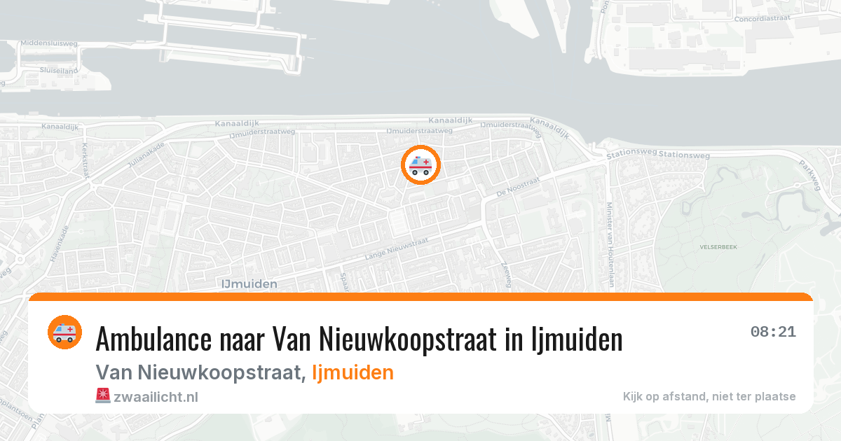 Ambulance naar Van Nieuwkoopstraat in Ijmuiden — 5 aug 2026