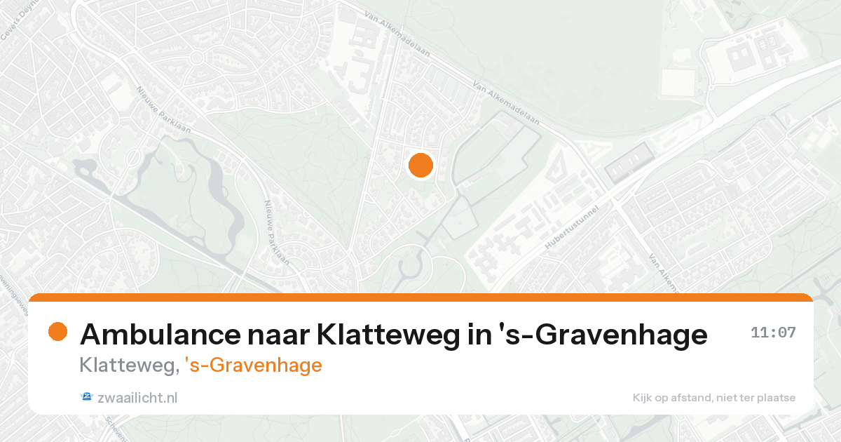 Ambulance naar Klatteweg in 's-Gravenhage — 18 aug 2026