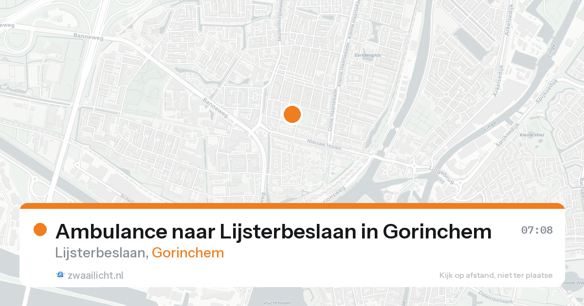 Ambulance naar Lijsterbeslaan in Gorinchem — 21 aug 2026