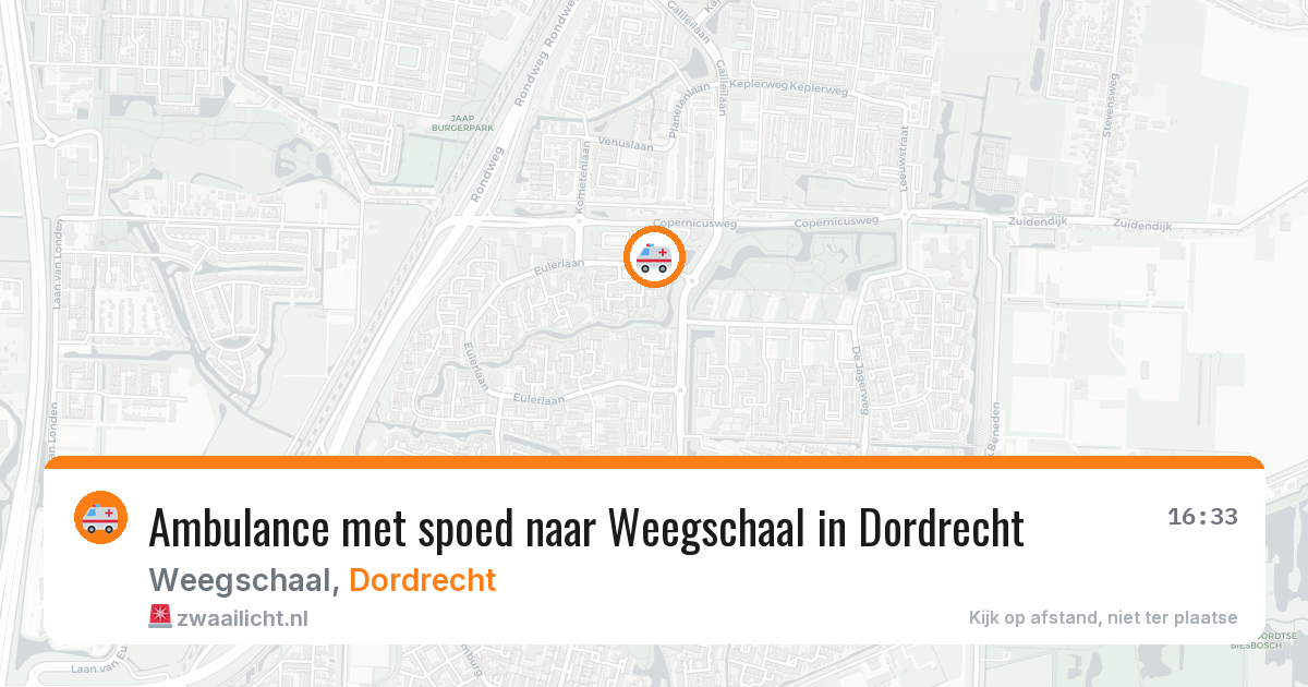 Ambulance met spoed naar Weegschaal in Dordrecht — 26 jun 2026
