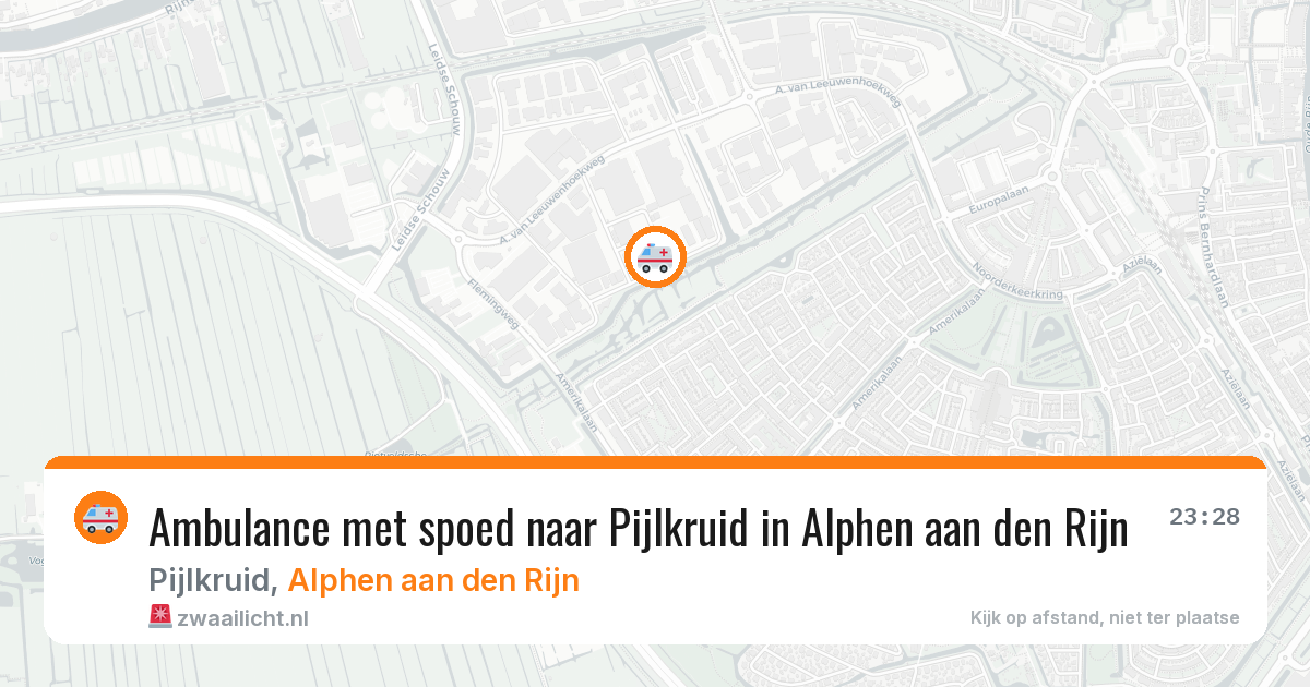 Ambulance met spoed naar Pijlkruid in Alphen aan den Rijn — 12 aug 2026