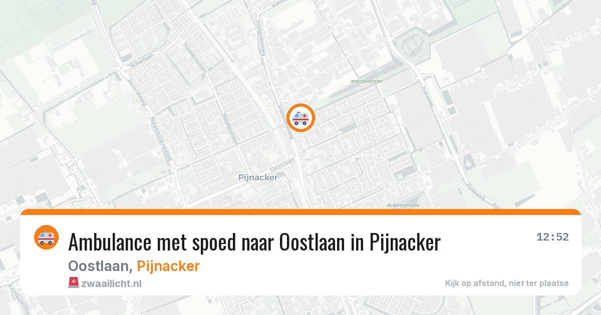 Ambulance met spoed naar Oostlaan in Pijnacker — 27 jun 2026