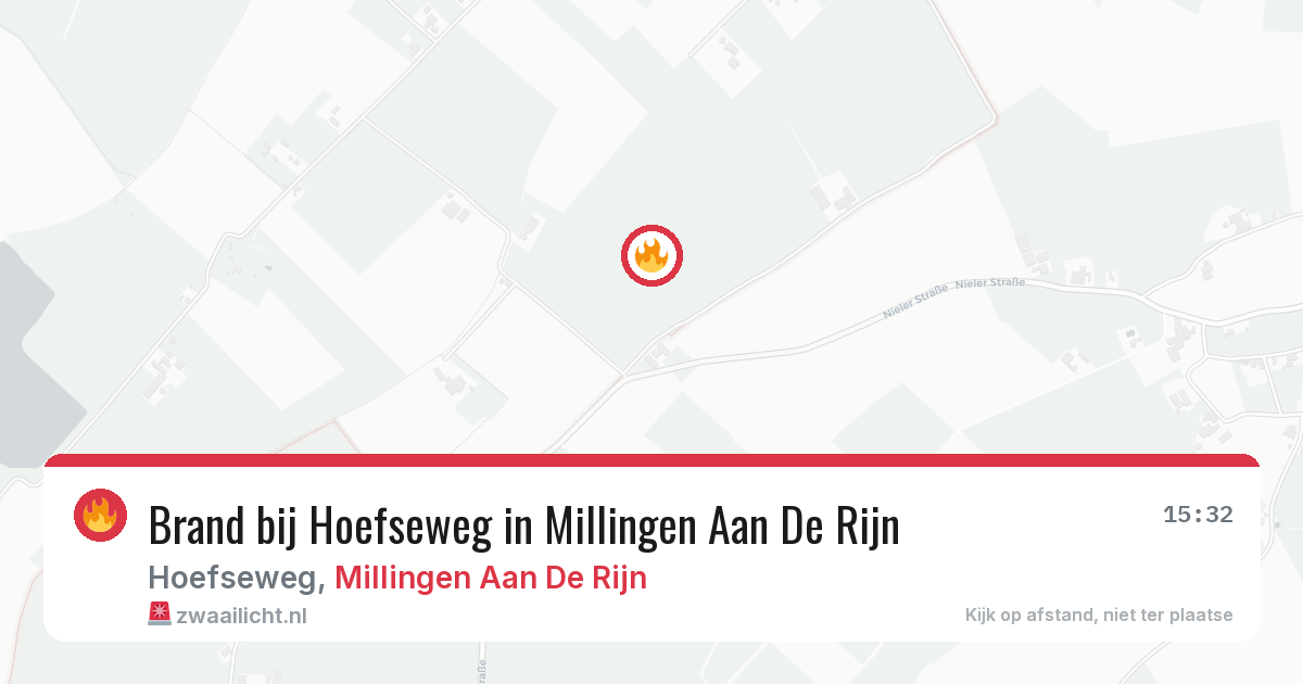Brand bij Hoefseweg in Millingen Aan De Rijn — 8 aug 2026