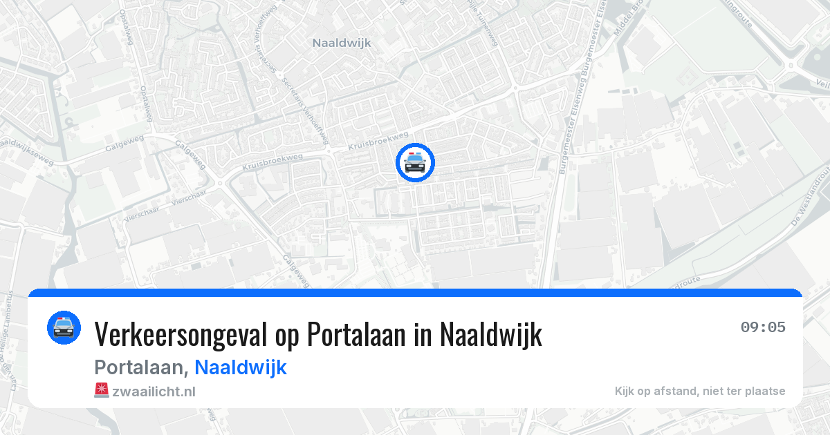 Verkeersongeval op Portalaan in Naaldwijk — 30 jul 2026