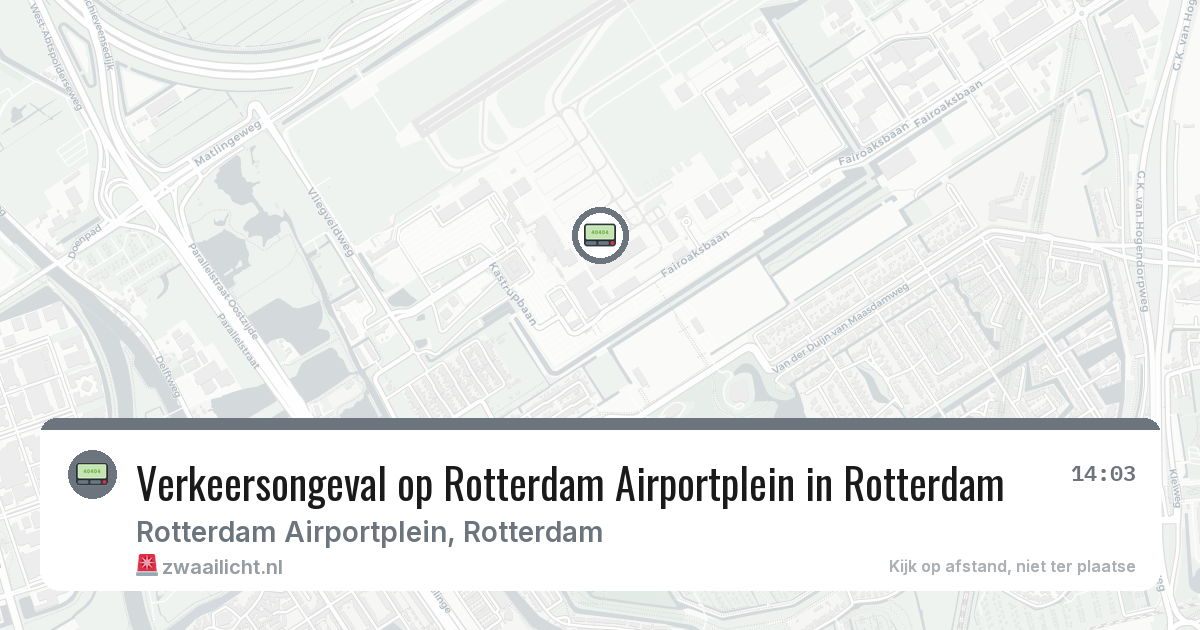 Verkeersongeval op Rotterdam Airportplein in Rotterdam — 6 mrt 2026