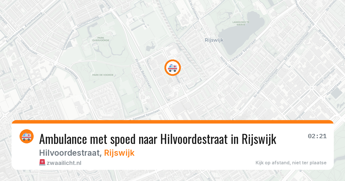 Ambulance met spoed naar Hilvoordestraat in Rijswijk — 11 aug 2026