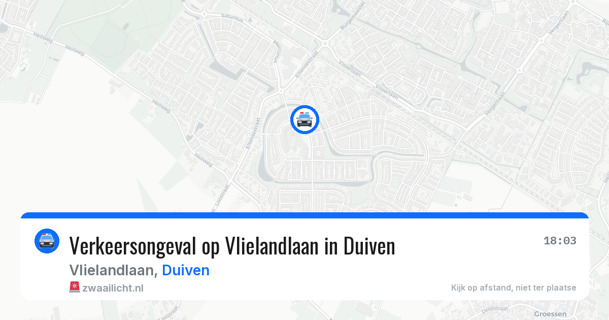 Verkeersongeval op Vlielandlaan in Duiven — 19 jun 2026