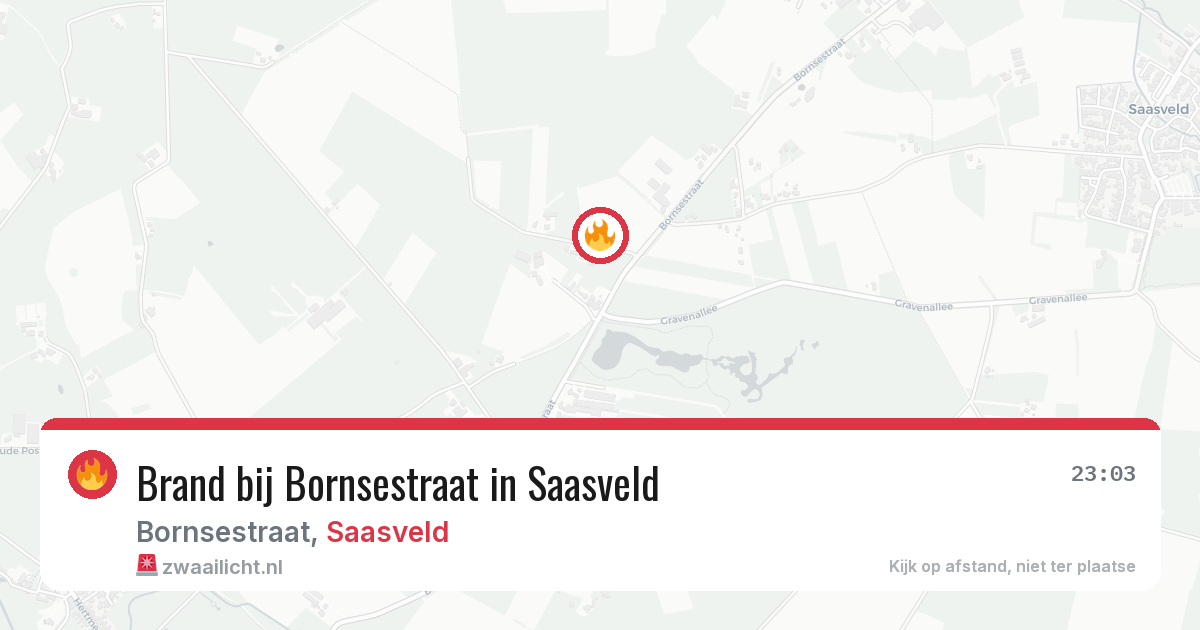 Brand bij Bornsestraat in Saasveld — 19 jun 2026