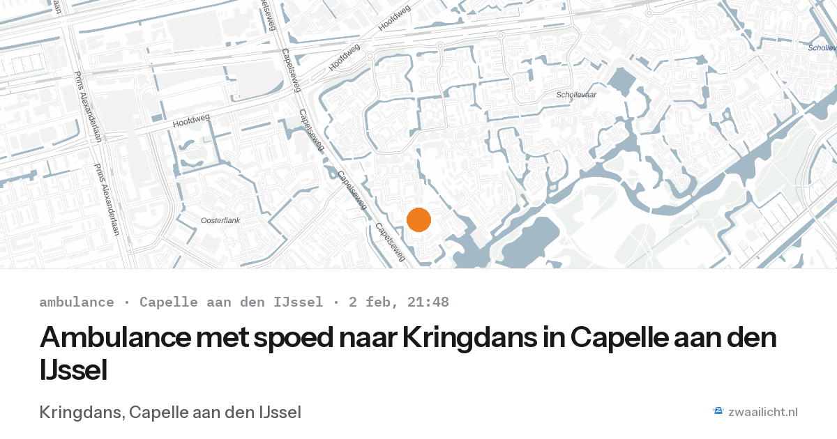 Ambulance met spoed naar Kringdans in Capelle aan den IJssel — 2 feb 2026