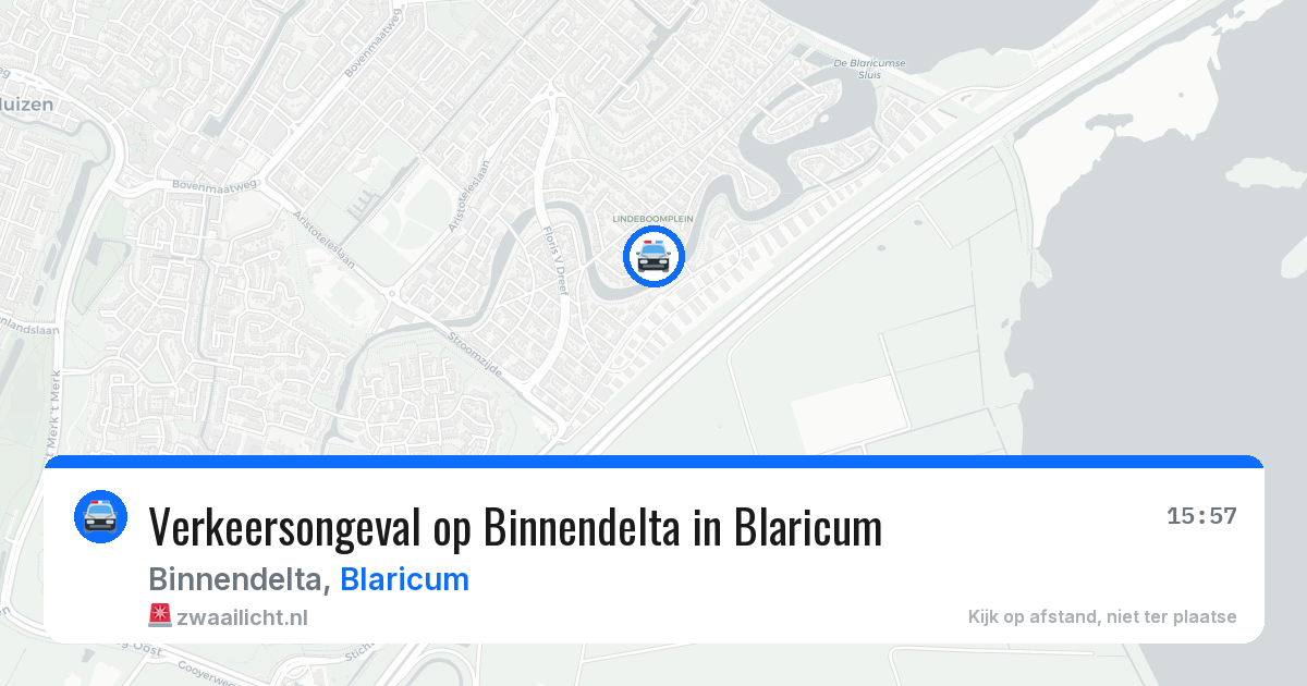 Verkeersongeval op Binnendelta in Blaricum — 8 apr 2026