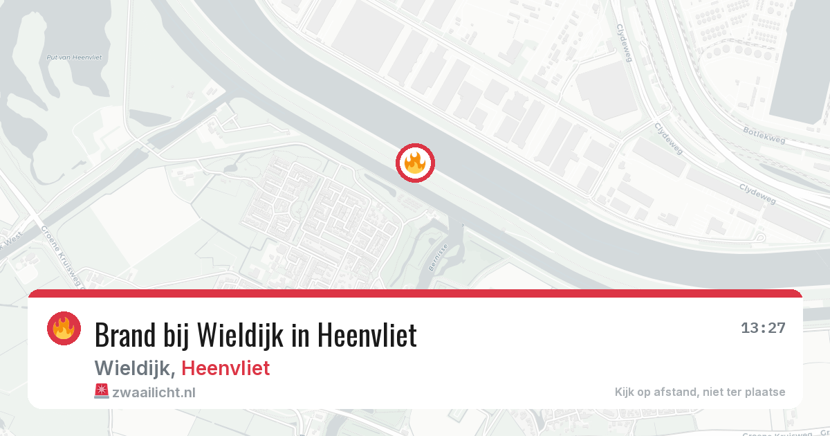 Brand bij Wieldijk in Heenvliet — 9 jul 2026