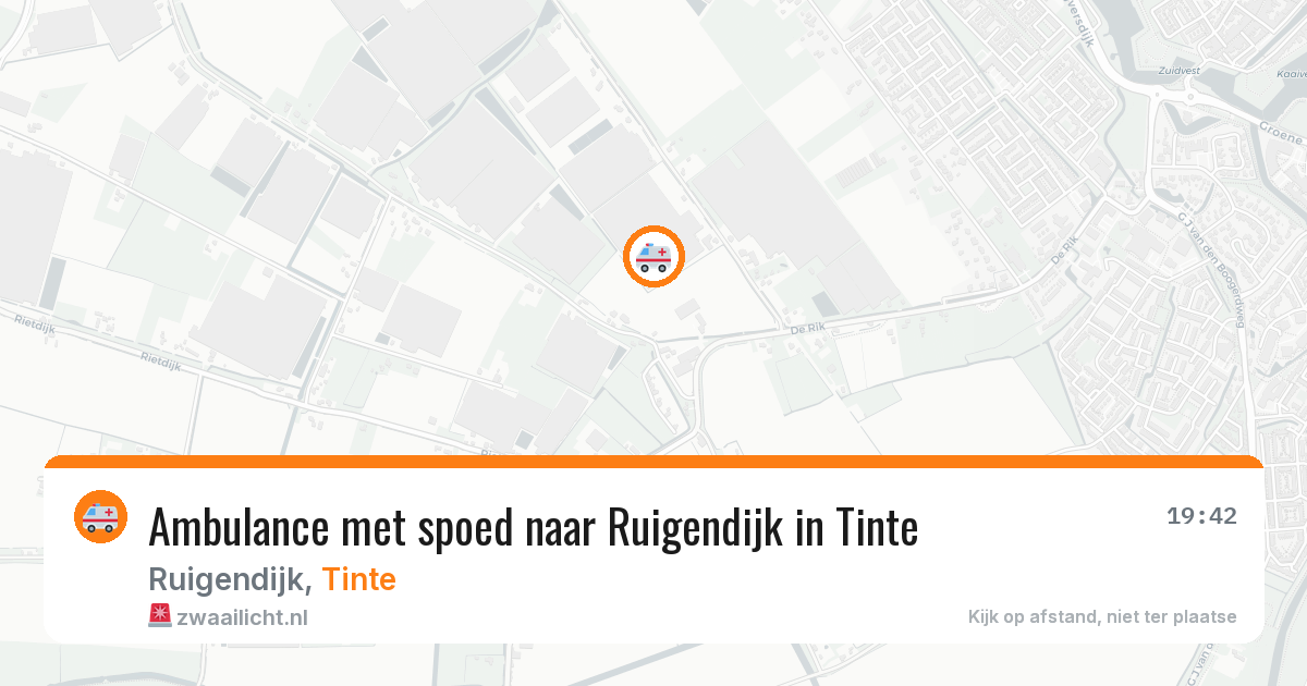 Ambulance met spoed naar Ruigendijk in Tinte — 12 mei 2026