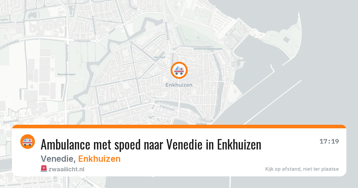 Ambulance met spoed naar Venedie in Enkhuizen — 30 mei 2026